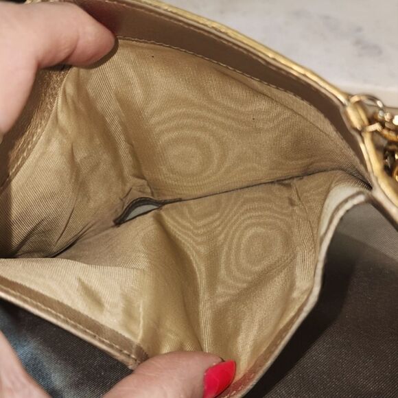 Authentic Dior Cannage Gold Wallet w/ Unbranded Conversion Chain - Picture 14 of 17